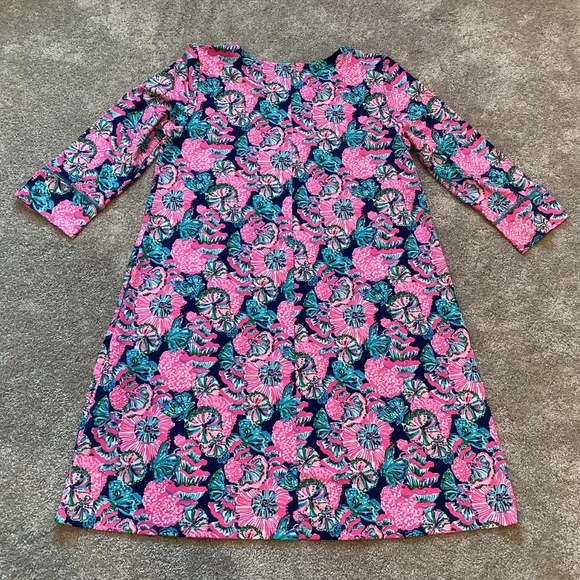 Lilly Pulitzer Solia UPF 50+ dress Oyster Bay Shroom with a view Size L NWOT - Picture 12 of 16